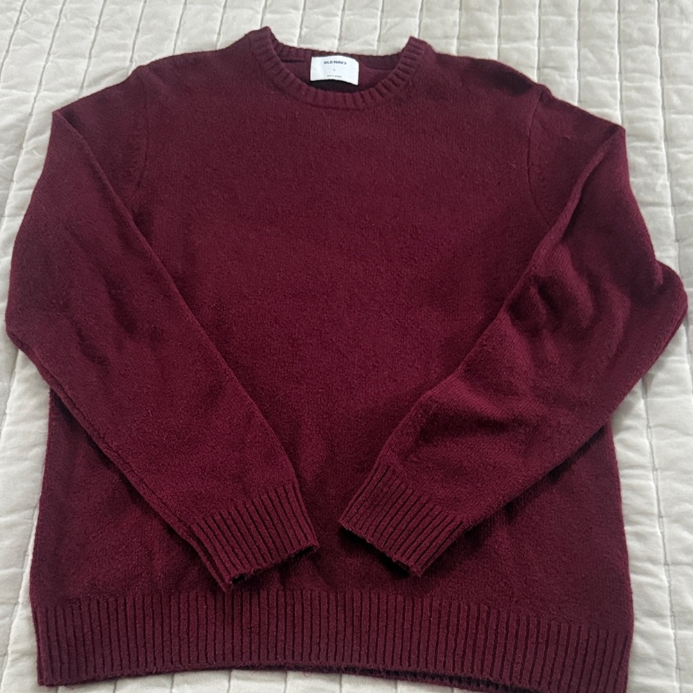 Old Navy Men's Deep Red Crewneck Sweater
